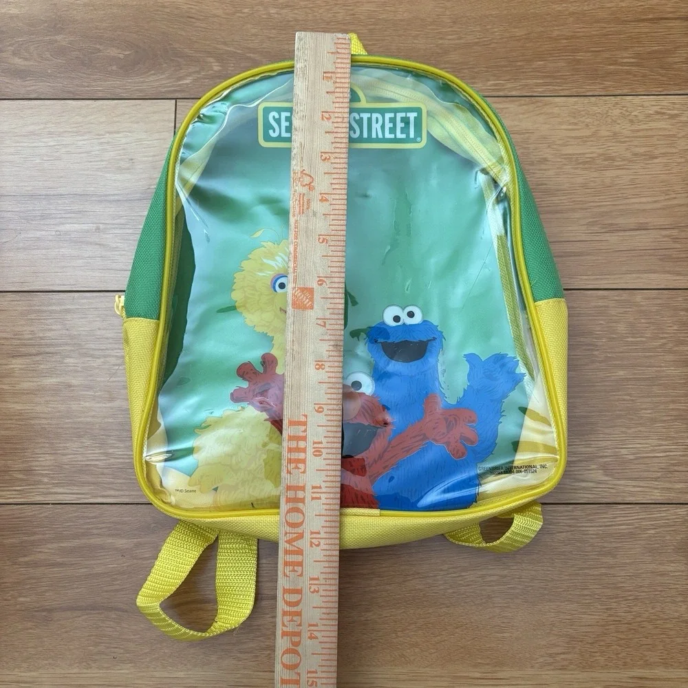 Sesame Street See Through Clear Book bag Backpack Big Bird Cookie Monster